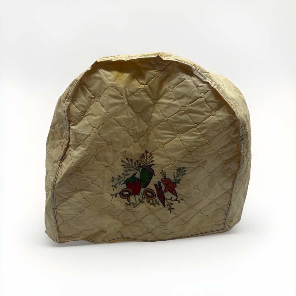 Vintage Quilted Appliance‎ Blender Dust Cover Vegtable  Farm Print 13x 14